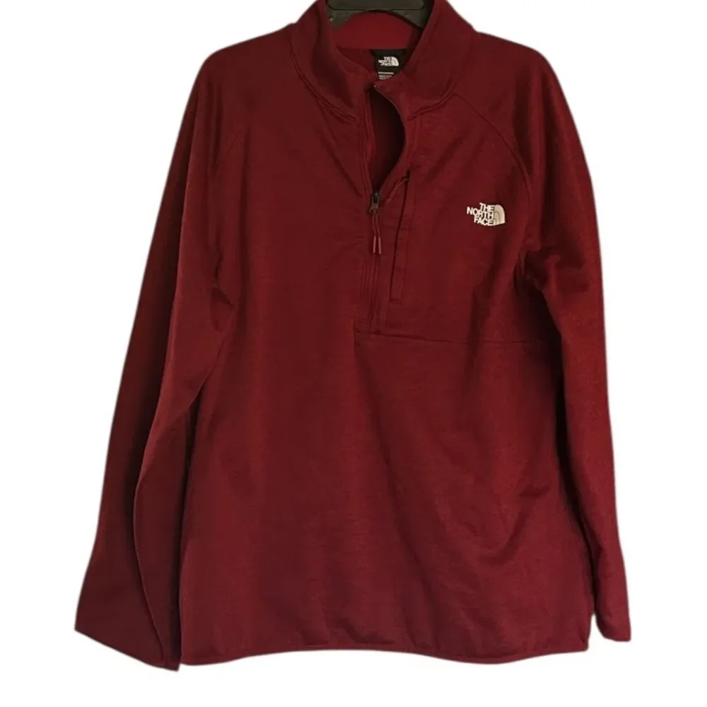 The North Face ½ Zip Pullover Jacket Size XL Men's Heathered Maroon Canyon-lands